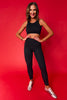 SSYS Black Velvet Polka Dot Incognito High Waist Leggings