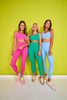 SSYS Kelly Green Butter Criss Cross Back Sports Bra