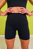 SSYS Black Incognito Biker Shorts