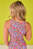 SSYS Neon Floral Print Compression Sports Bra