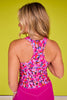 SSYS Pink and Orange Camo Fitted Racerback Tank