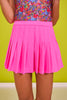 SSYS Pleated Pickleball Skort In Neon Pink
