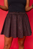 SSYS Chocolate Animal Print Drawstring Active Skort