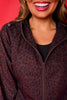 SSYS Chocolate Animal Print Zip Hooded Jacket