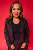 SSYS Chocolate Animal Print Zip Hooded Jacket