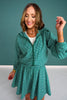 SSYS Green Gingham Zip Hooded Jacket