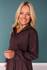 SSYS Mocha Polka Dot Zip Hooded Jacket