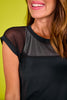 SSYS Short Sleeve Mesh Active Top In Black