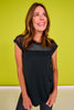 SSYS Short Sleeve Mesh Active Top In Black