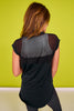 SSYS Short Sleeve Mesh Active Top In Black