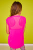 SSYS Short Sleeve Mesh Active Top In Hot Magenta