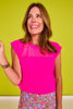 SSYS Short Sleeve Mesh Active Top In Hot Magenta