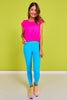 SSYS Short Sleeve Mesh Active Top In Hot Pink