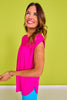 SSYS Short Sleeve Mesh Active Top In Hot Pink
