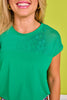 SSYS Short Sleeve Mesh Active Top In Kelly Green