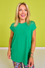 SSYS Short Sleeve Mesh Active Top In Kelly Green