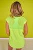 SSYS Short Sleeve Mesh Active Top In Neon Yellow