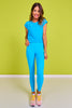 SSYS Short Sleeve Mesh Active Top In Ocean Blue