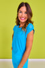 SSYS Short Sleeve Mesh Active Top In Ocean Blue