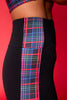 SSYS Tartan Inset Black High Waist Leggings