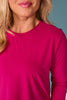 SSYS Ribbed Long Sleeve Active Top In Deep Pink