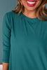 SSYS Ribbed Long Sleeve Active Top In Hunter