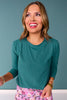 SSYS Ribbed Long Sleeve Active Top In Hunter