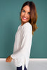 SSYS Ribbed Long Sleeve Active Top In Ivory