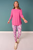SSYS Ribbed Long Sleeve Active Top In Mauve