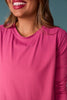 SSYS Ribbed Long Sleeve Active Top In Mauve