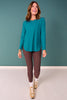 SSYS Ribbed Long Sleeve Active Top In Teal