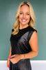 SSYS Metallic Muscle Cut Active Top In Black