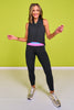 SSYS Signature Black Sleeveless Frill V Neck Active Top