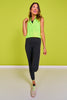 SSYS Signature Neon Green Sleeveless Frill V Neck Active Top