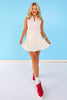SSYS Signature White Sleeveless Frill V Neck Active Top