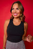 SSYS Bow Back Bra Tank In Black