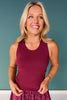 SSYS Bow Back Bra Tank In Maroon