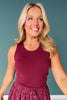 SSYS Bow Back Bra Tank In Maroon