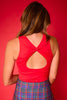 SSYS Bow Back Bra Tank In Red