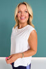 SSYS Signature Ivory Muscle Cut Ribbed Top