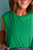 SSYS Signature Kelly Green Muscle Cut Ribbed Top