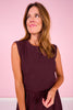 SSYS Signature Maroon Muscle Cut Ribbed Top *FINAL SALE*