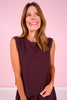 SSYS Signature Maroon Muscle Cut Ribbed Top *FINAL SALE*