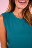 SSYS Signature Teal Muscle Cut Ribbed Top