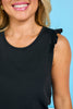 SSYS Ruffle Twist Back Active Tank In Black