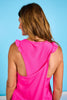 SSYS Ruffle Twist Back Active Tank In Pink