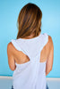 SSYS Ruffle Twist Back Active Tank In White