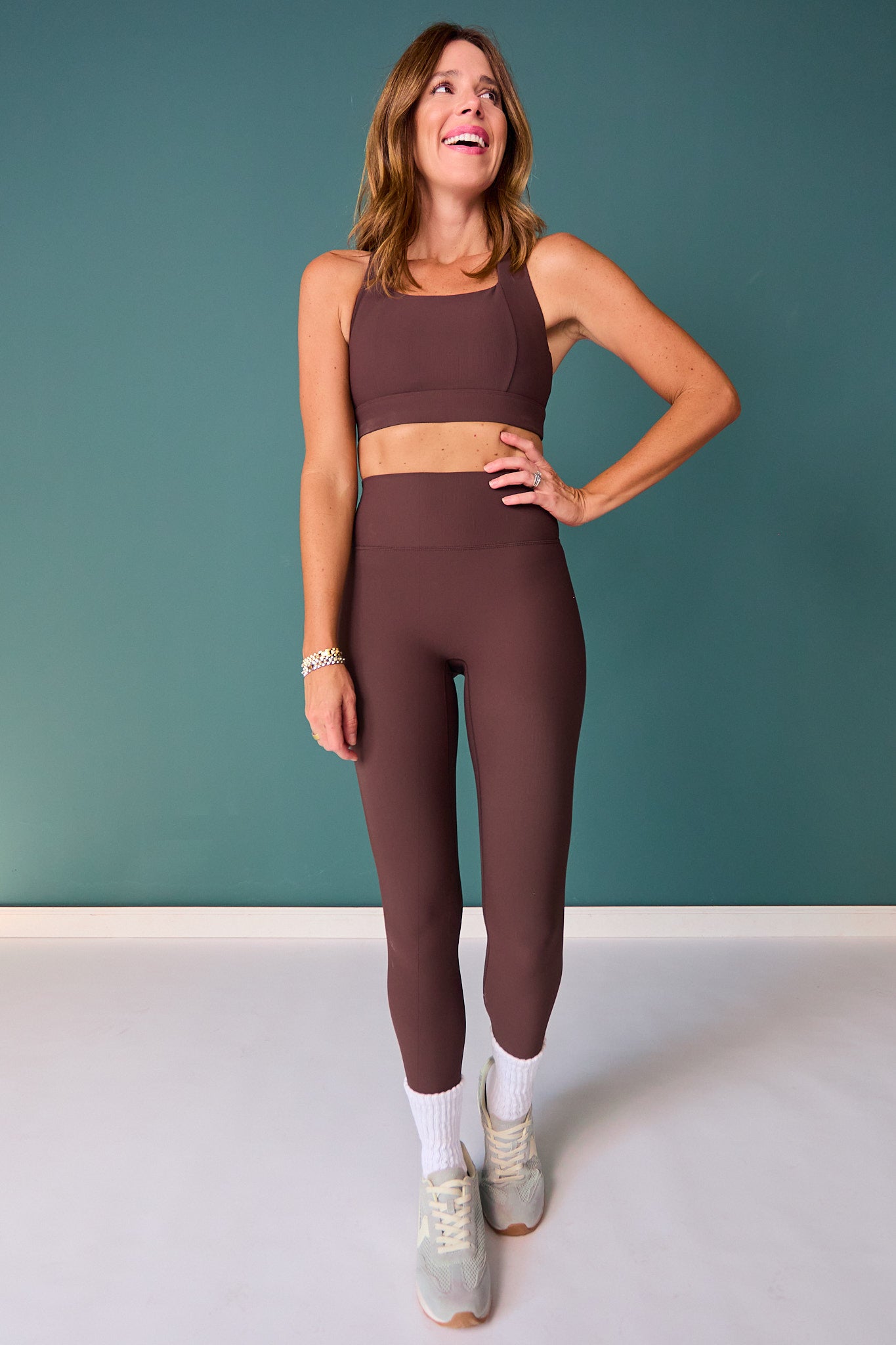 SSYS Ribbed Leggings In Brown