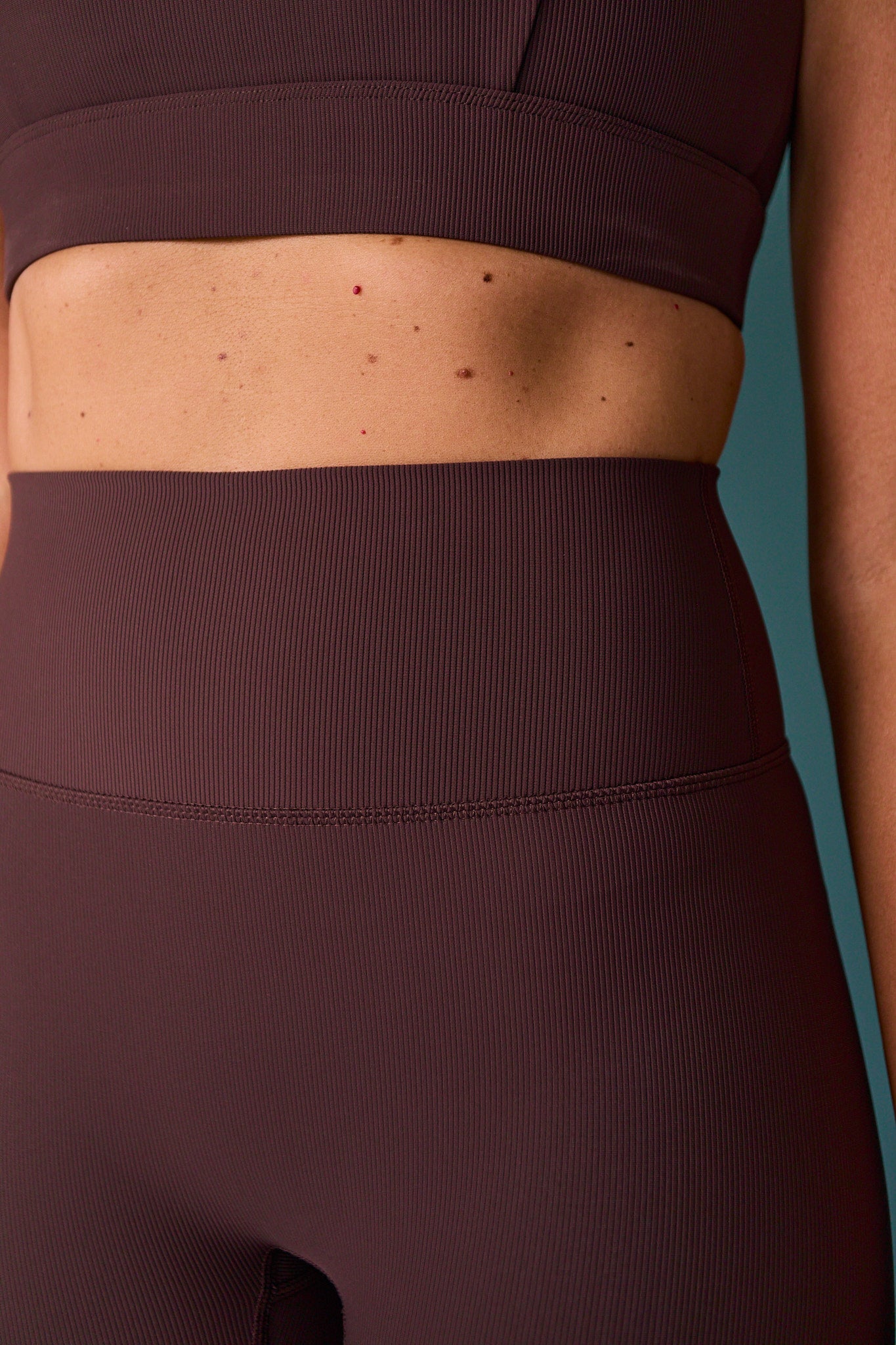 SSYS Ribbed Leggings In Brown