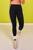 SSYS Curved Contrast Leggings in Black and White